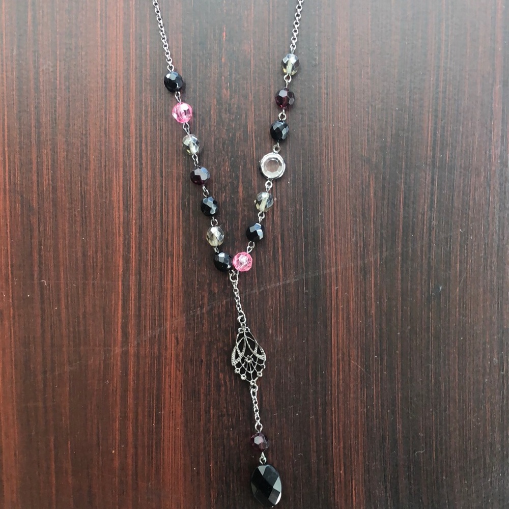 Long stone necklace
